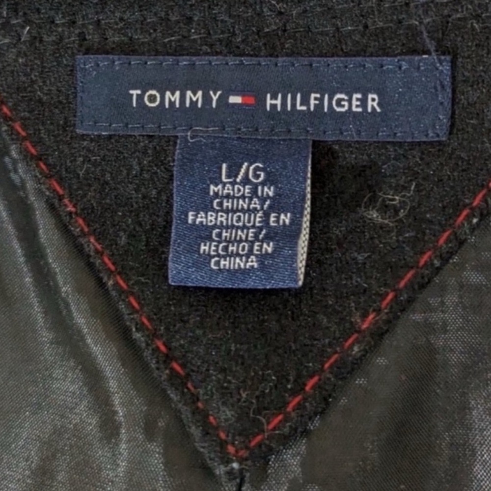 Tommy Hilfiger Black Wool Peacoat Large - Picture 5 of 9